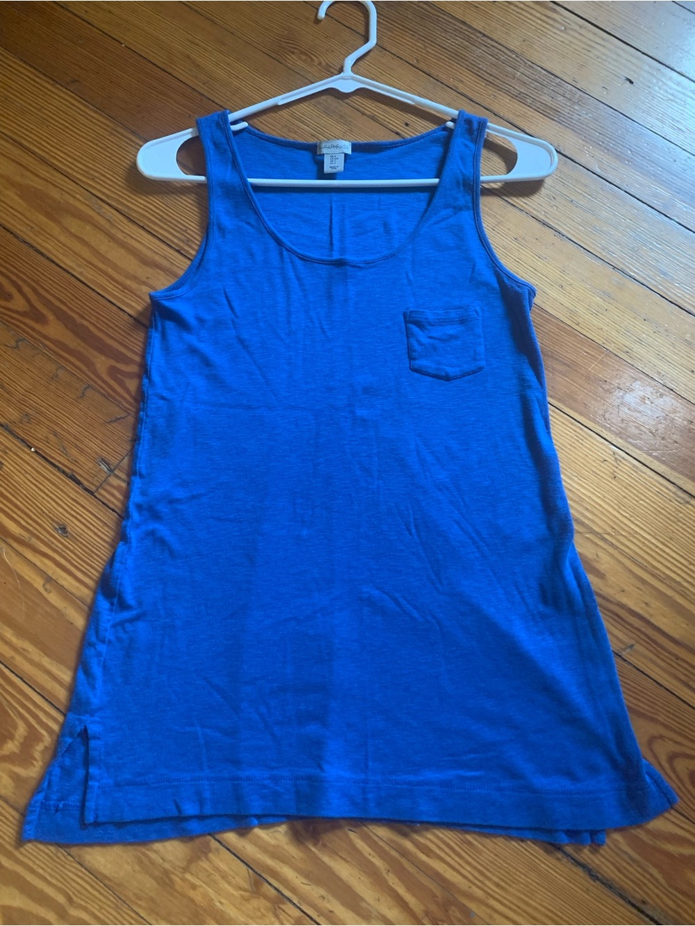 Paraphrase Royal Blue Scoop Tank with Pocket